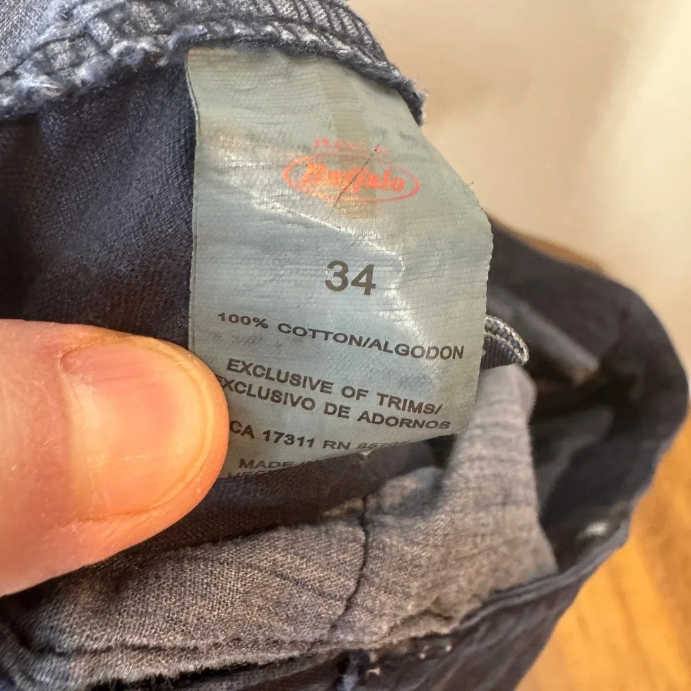 Buffalo David Bitton Shorts Mens 34 Navy‎ Blue Chino Cotton Flat Versatile Front